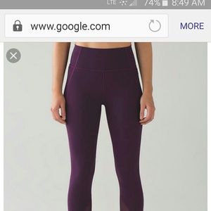 NWOT Lululemon speed tight Luxtreme full pants